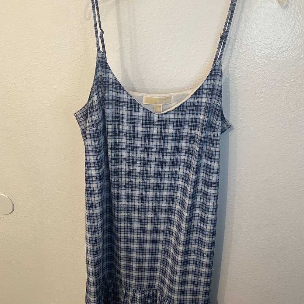 Michael Kors Blue Plaid Dress